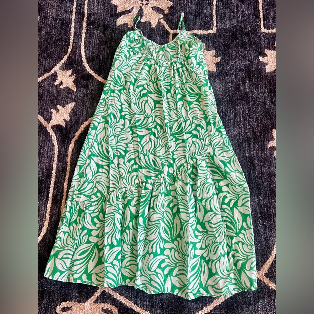 YUMI KIM Zuri Maxi Dress Green / White Floral Print Size Large - Picture 5 of 10